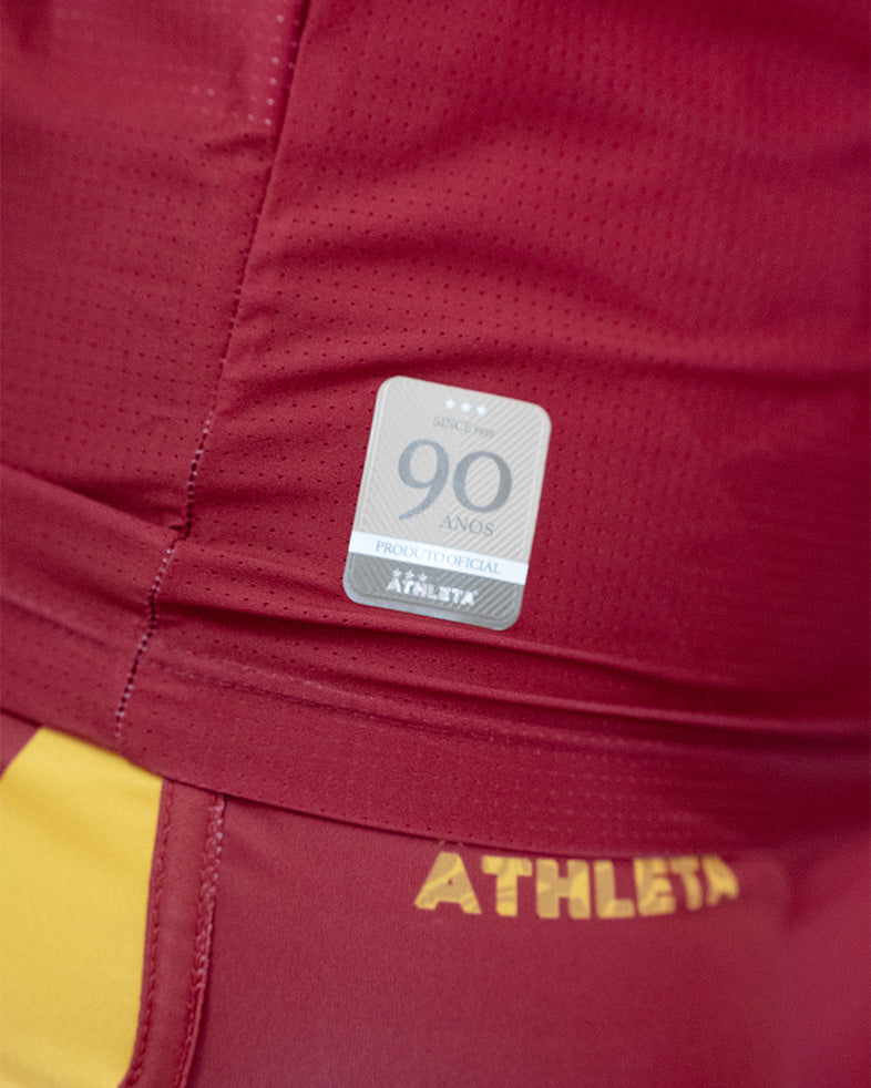 Térmica Manga Curta Feminina Athleta SS25 Comfort - Wine Gold