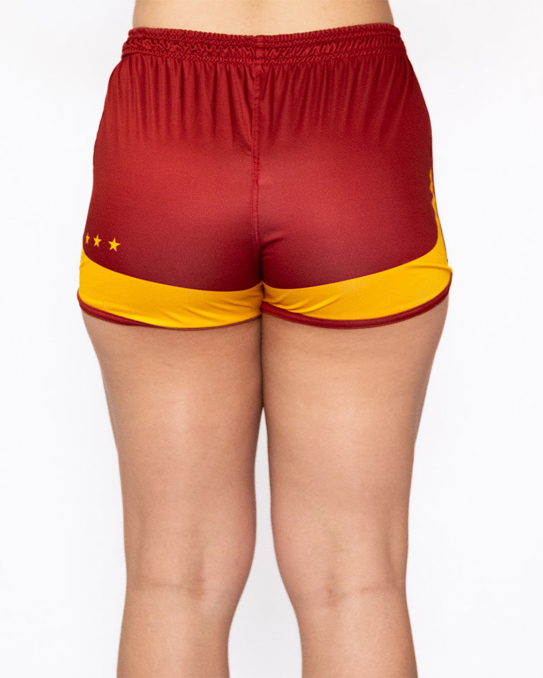 Calção Feminino Athleta SS25 Comfort - Wine Gold