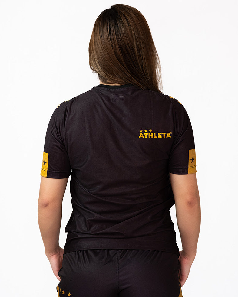 Athleta SS25 Comfort 女款短袖保暖上衣 - 黑金