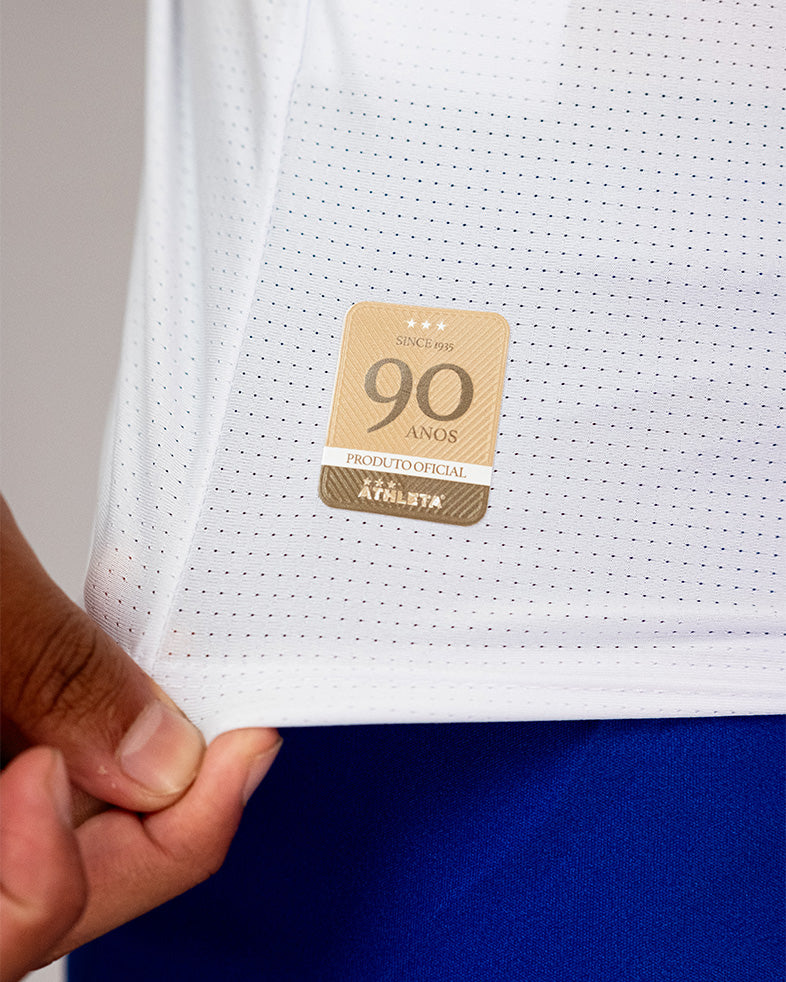 Athleta SS25 舒適短袖保暖上衣 - 藍白金