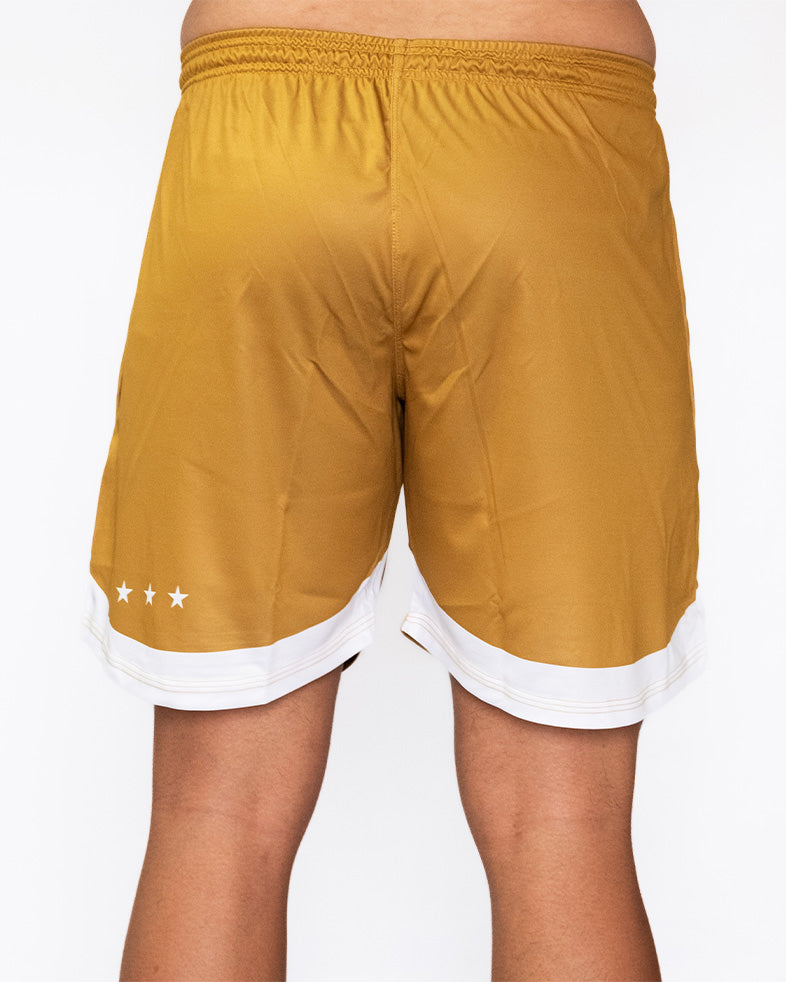 Athleta SS25 舒適男款短褲 - 白金色