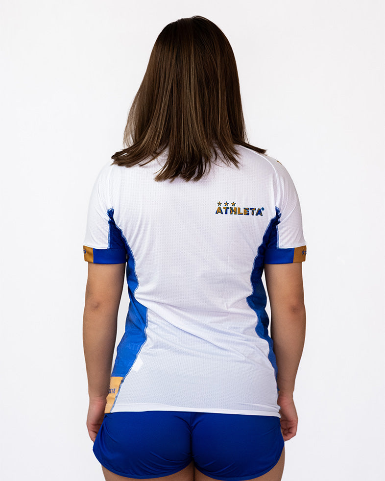 Athleta SS25 Futevôlei 女用短袖保暖上衣 - 藍白金