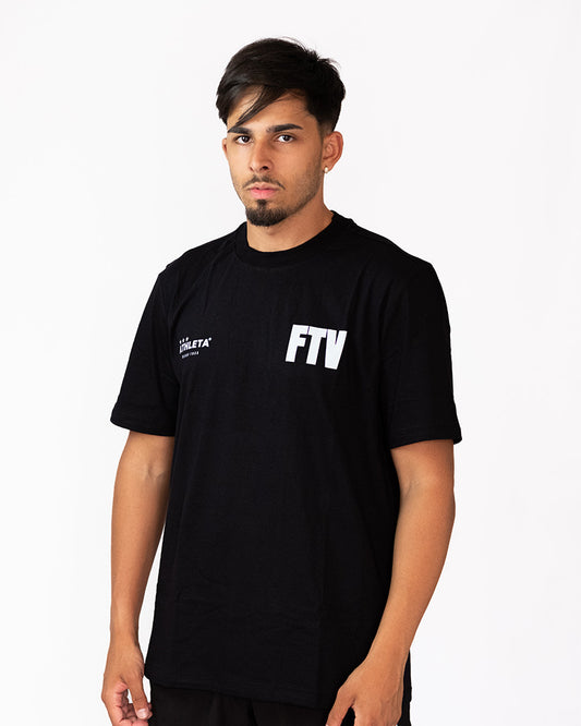Camisa Athleta 90 Casual Futevôlei FTV Preta ATL004