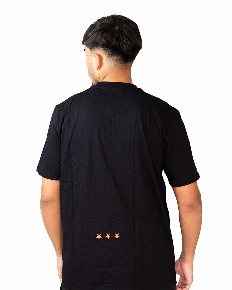 Camisa Athleta 90 Casual Futevôlei Shark Preta com Laranja ATL003