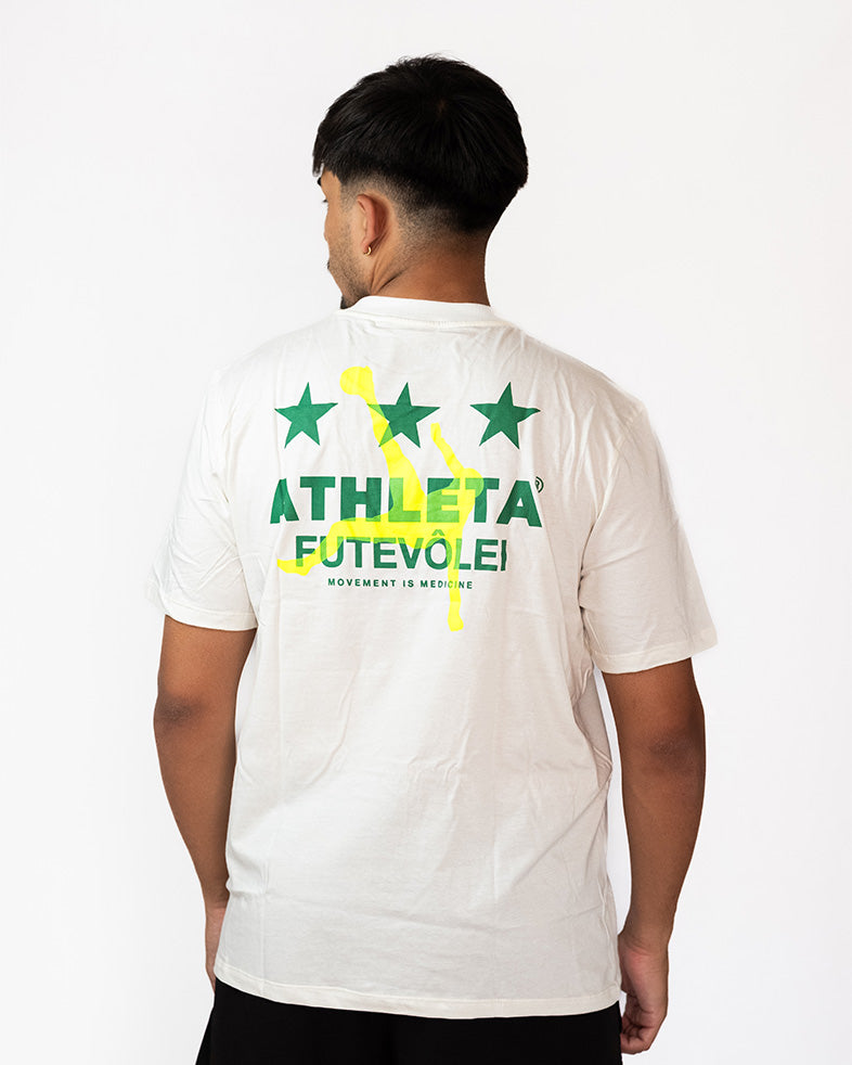 Camisa Athleta 90 Casual Futevôlei Movement is Medicine OFF WHITE ATL002