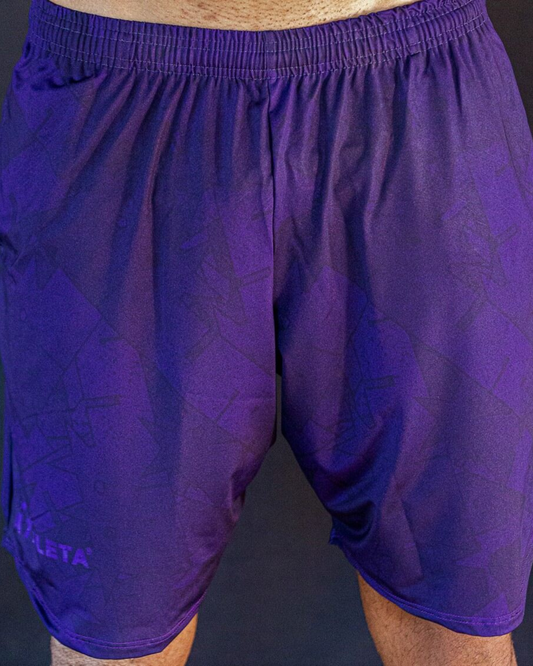 Bermudinha Linha Athleta Free 23 - Preto com Roxo