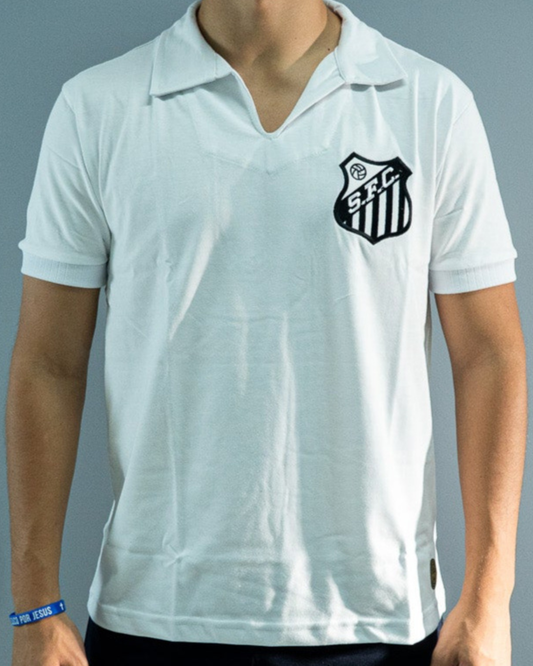 Camisa Athleta Santos Manga Curta Retrô 1962 e 1963