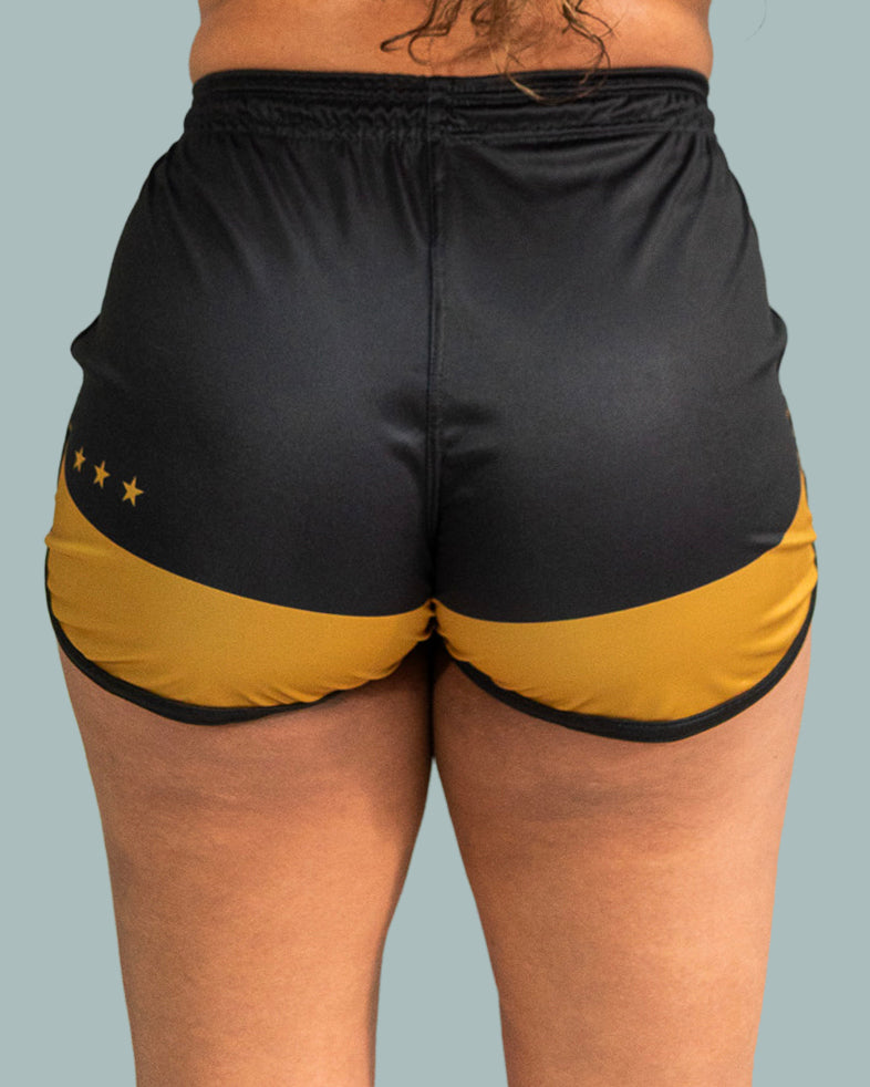 Calção Feminino Athleta SS25 Confort - Black Gold