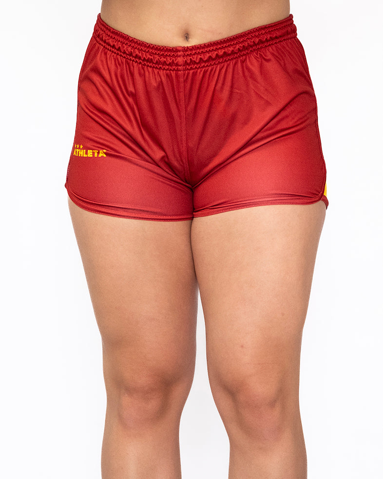 Calção Feminino Athleta SS25 Confort - Wine Gold