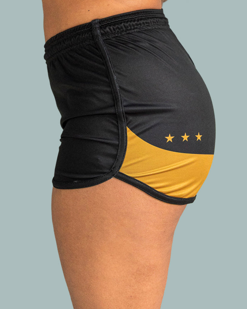 Calção Feminino Athleta SS25 Confort - Black Gold