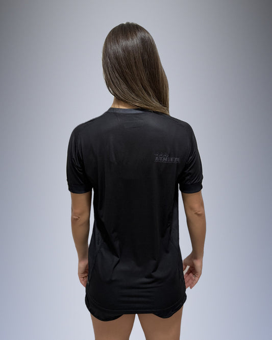 Térmica Manga Curta Feminina Athleta SS27 Futevôlei - Black