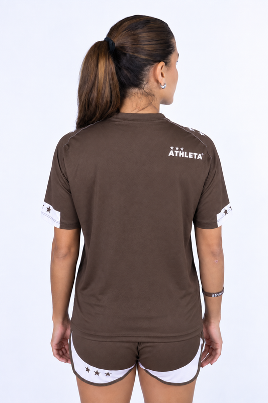 Térmica Manga Curta Feminina Athleta Comfort - Brown