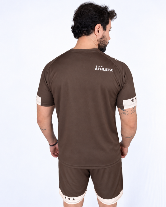 Térmica Manga Curta Masculina Athleta Comfort - Brown