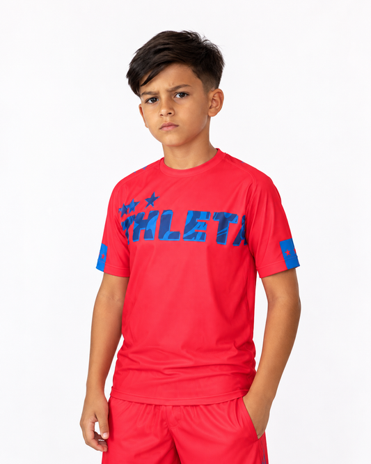 Térmica Manga Curta Infantil Masculina Athleta SS25 Comfort - Pink Blue
