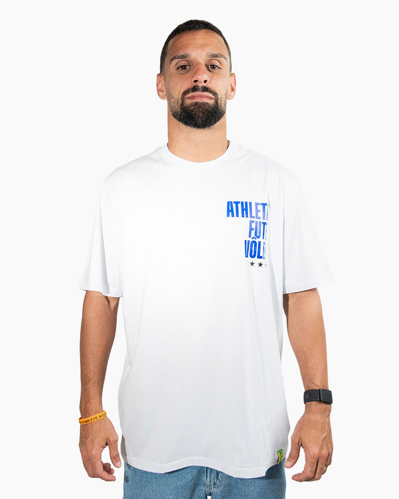 Camisa Athleta 90 Casual Futevôlei Chapa Branca ATL008