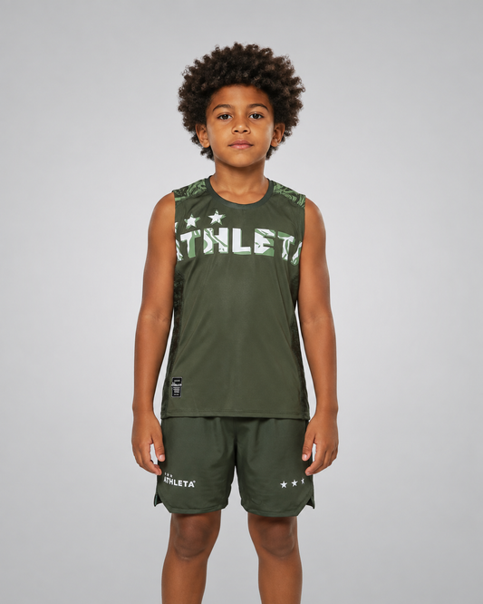 Regata Infantil Athleta SS24 Futevôlei -  Verde Militar