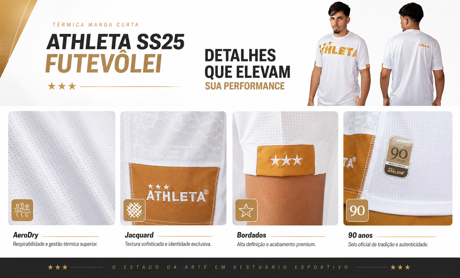  Descrição Térmica Manga Curta Athleta SS25 Futevôlei