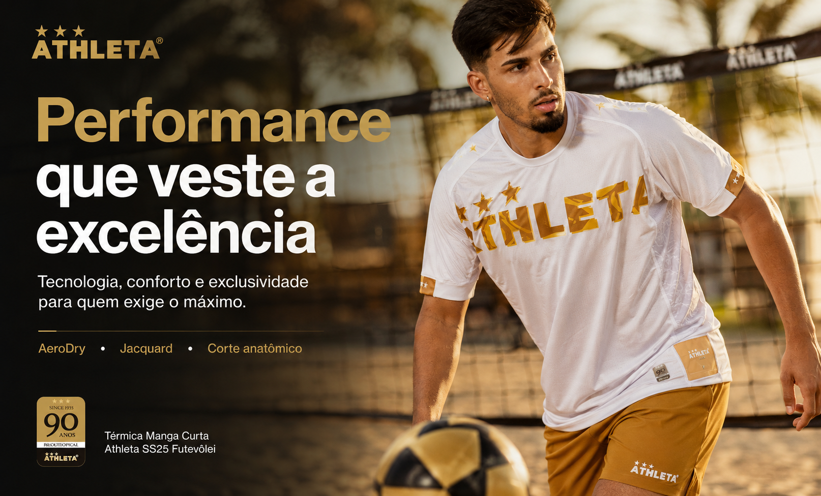  Descrição Térmica Manga Curta Athleta SS25 Futevôlei
