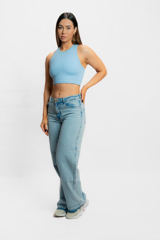 Blusinha Basic Feminina  Athleta Azul