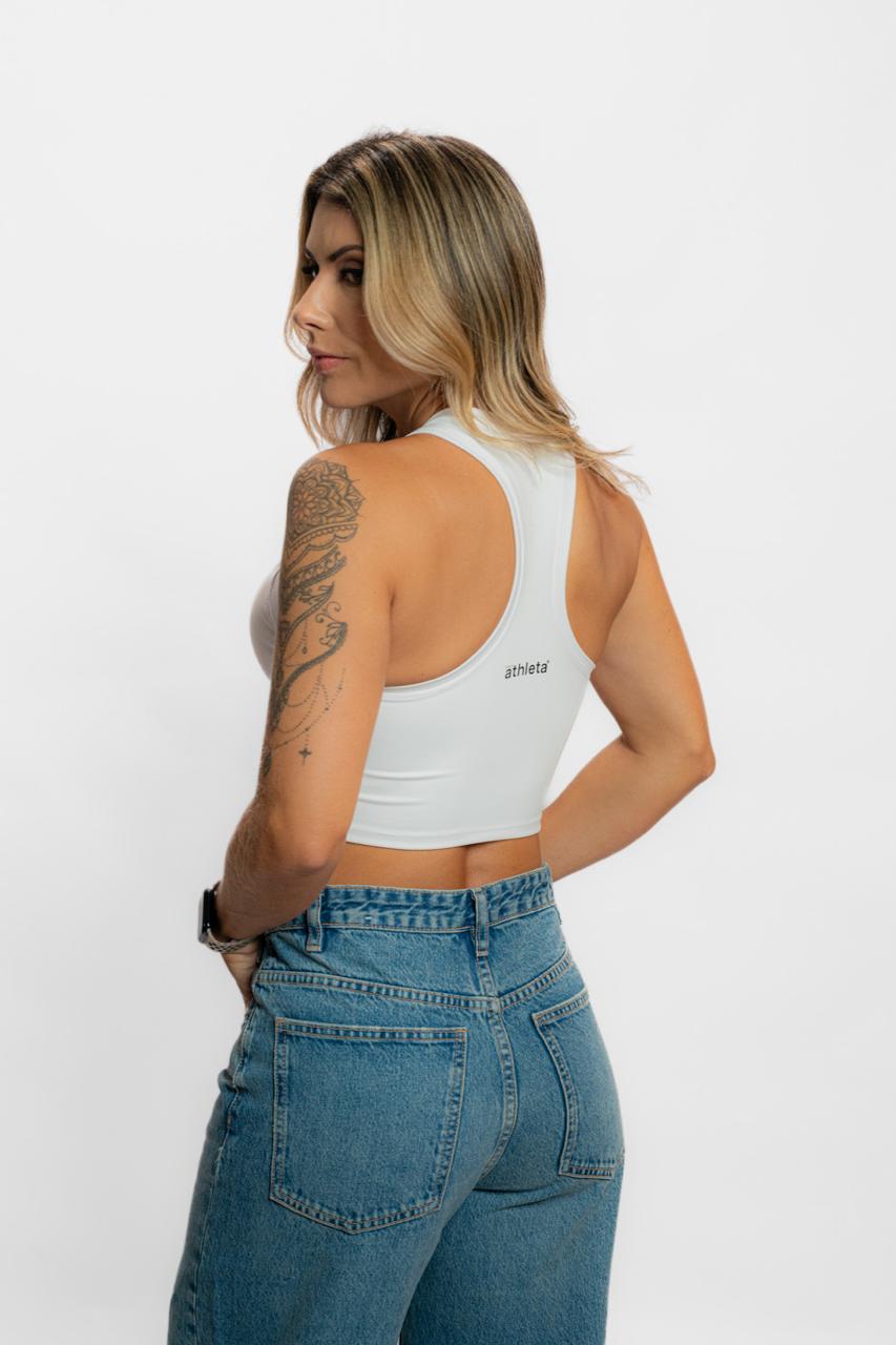 Blusinha Basic Feminina  Athleta Branco