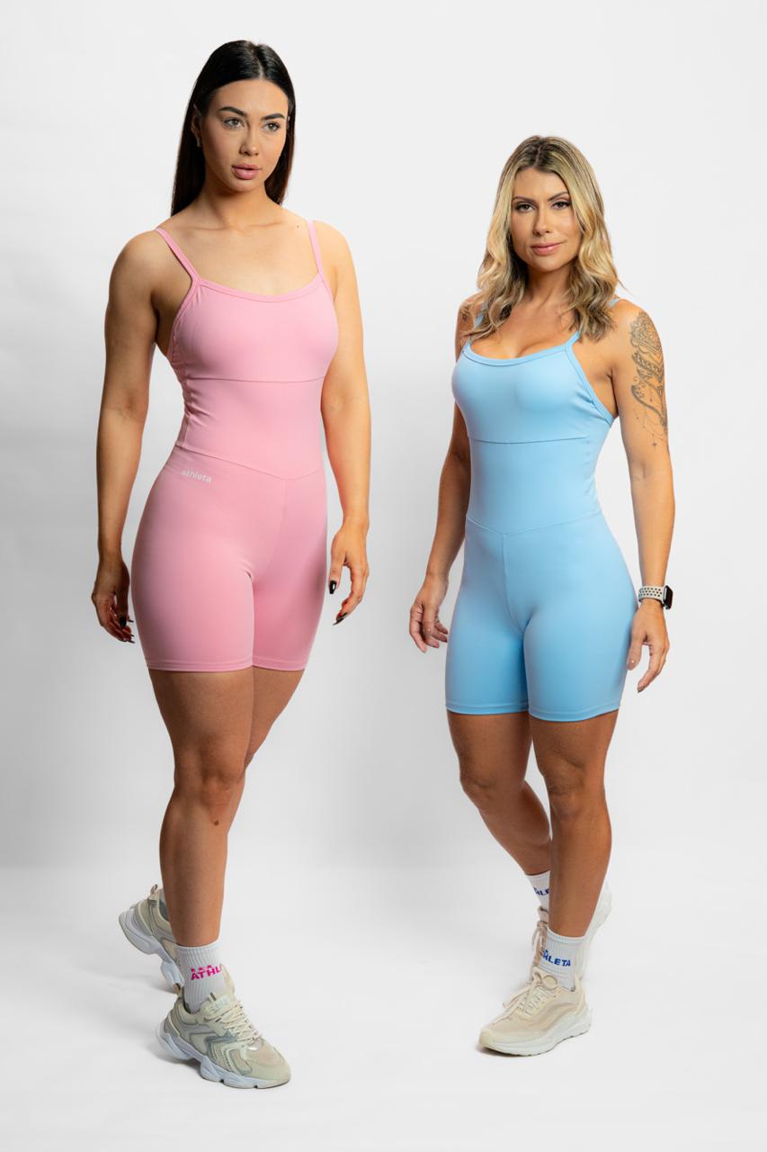 Macaquinho Shine Lining Feminina  Athleta Rosa