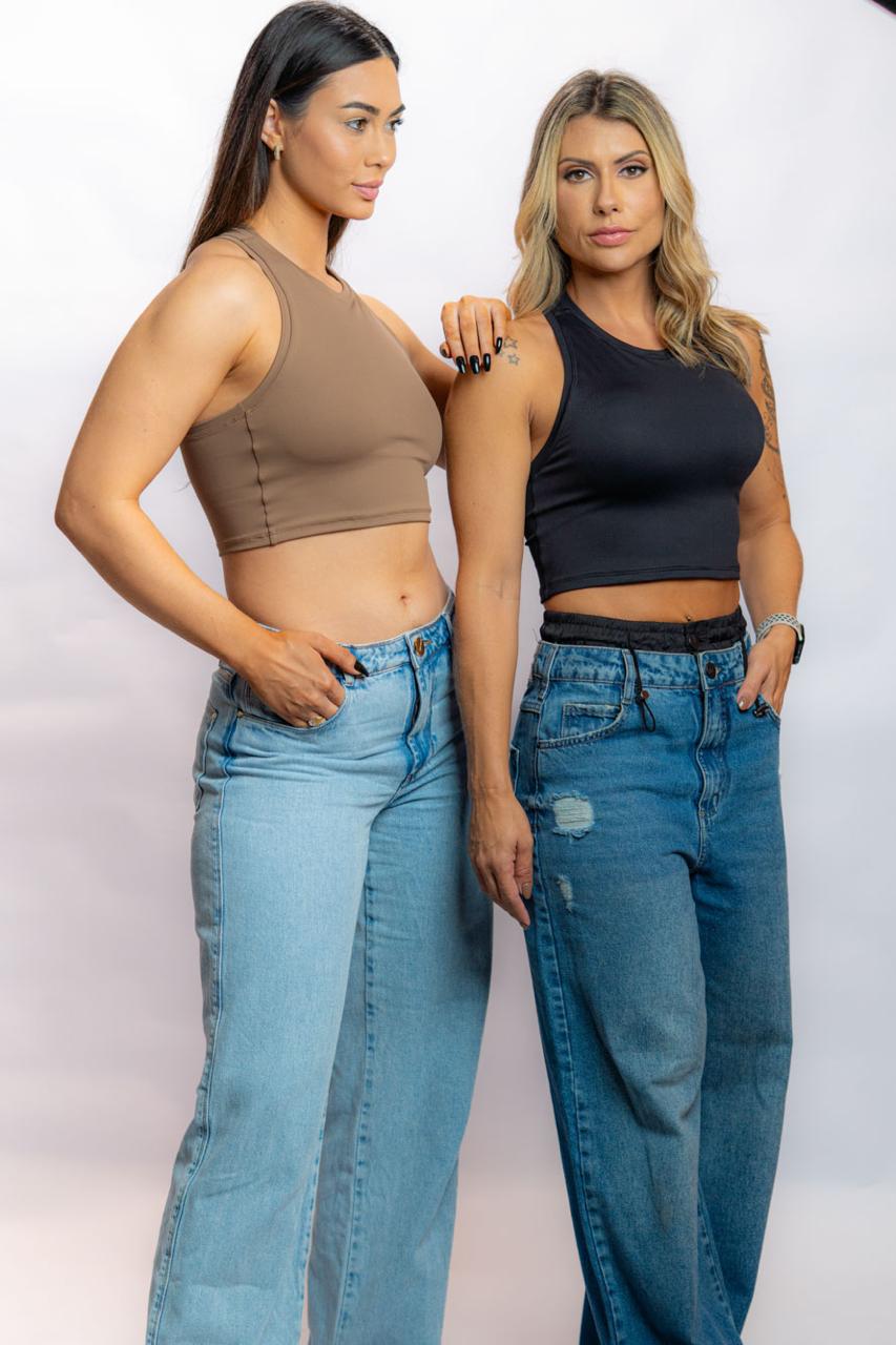 Blusinha Basic Feminina  Athleta Preta