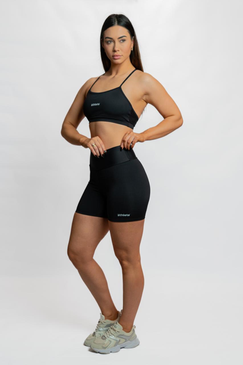 Bermuda Shape Feminina  Athleta Preto