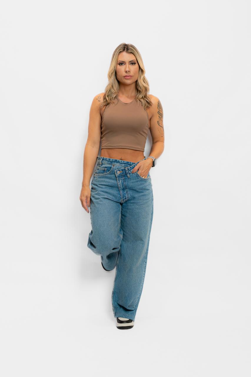 Blusinha Basic Feminina  Athleta Marrone