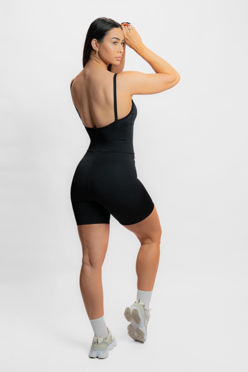 Macaquinho Shine Feminina  Athleta Preto