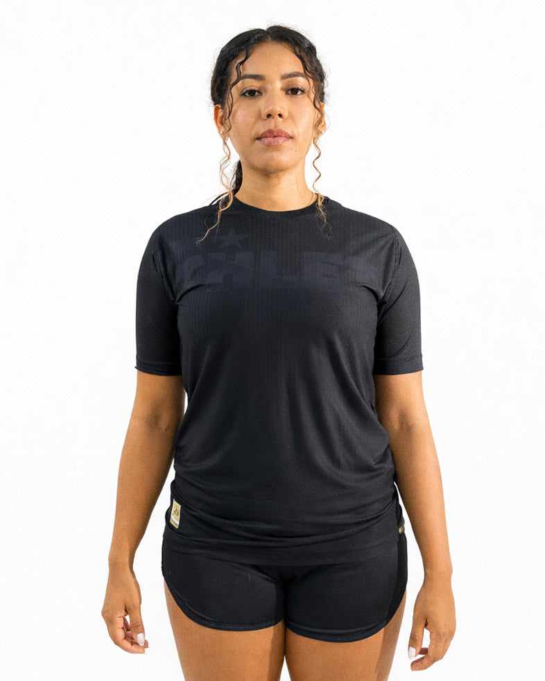 Térmica Manga Curta Feminina Athleta SS25 Comfort 2.0 - All Black