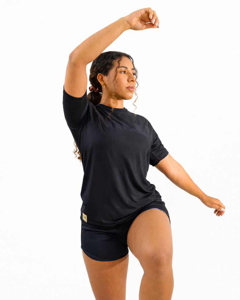 Térmica Manga Curta Feminina Athleta SS25 Comfort 2.0 - All Black