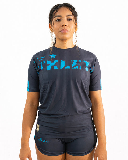 Térmica Manga Curta Feminina  Athleta SS25 Comfort 2.0 - Miami Blue