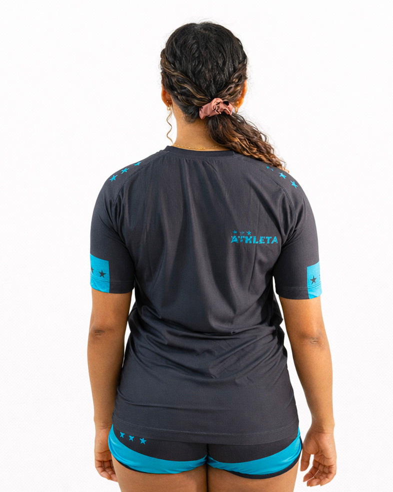 Térmica Manga Curta Feminina  Athleta SS25 Comfort 2.0 - Miami Blue