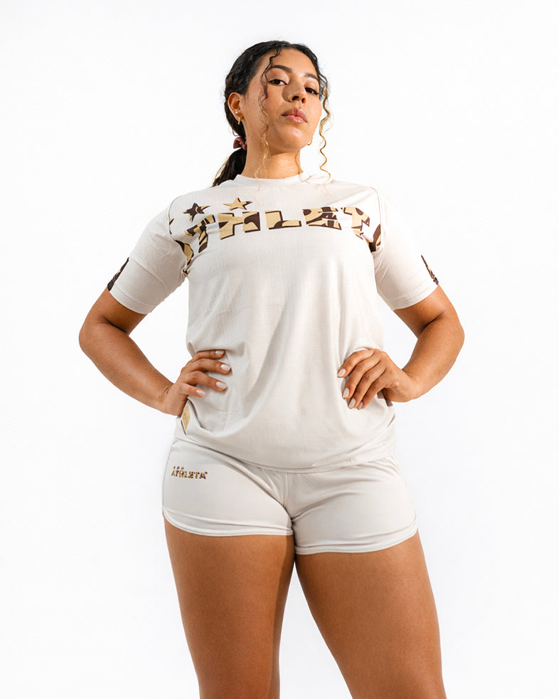 Térmica Manga Curta Feminina  Athleta SS25 Comfort 2.0 - Off White