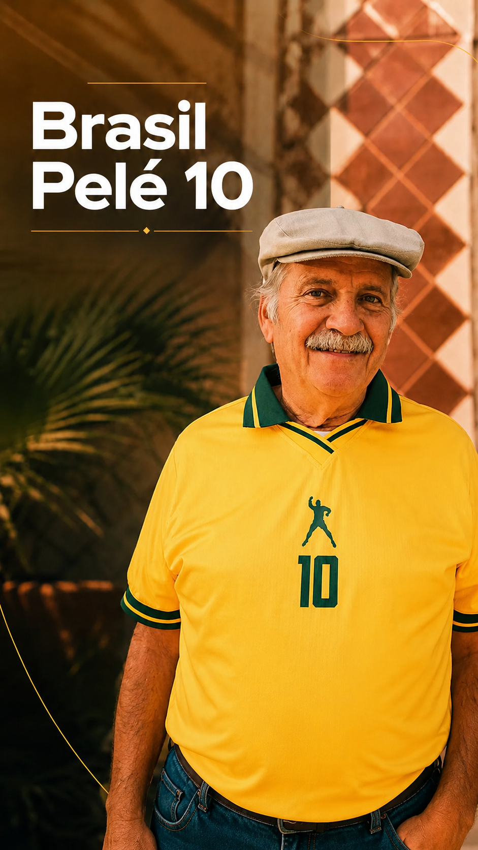  Descrição Camiseta Brasil Pelé 10 | Casual Amarela