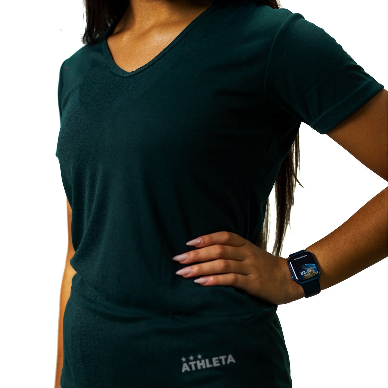 Camiseta Athleta Soft 23 Amini Crepe Fem Verde Escuro