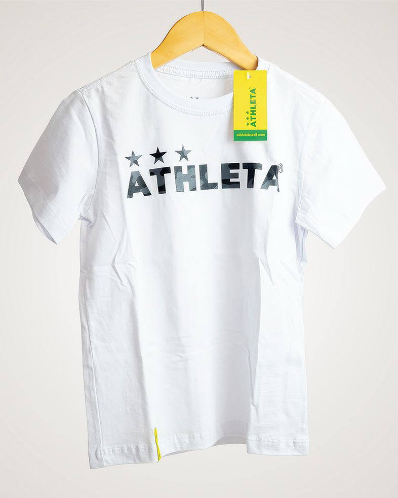 Camiseta Casual Infantil Verde Branco