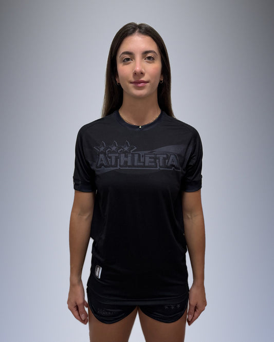 Térmica Manga Curta Feminina Athleta SS27 Futevôlei - Black